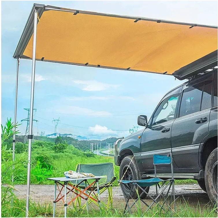 Oxford SUV Top Roof Tent Flat Waterproof Travelling Outdoor Camping Retractable Car Roof Side Awning for Sun Shelter