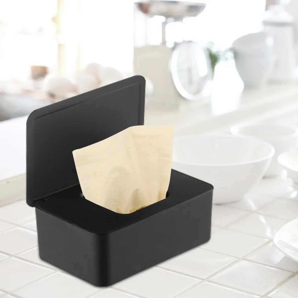 Dustproof Tissue Storage Box Wet Wipes Dispenser With Lid Tissue Home Desktop Tissue Storage Box Office Mask Storage Box