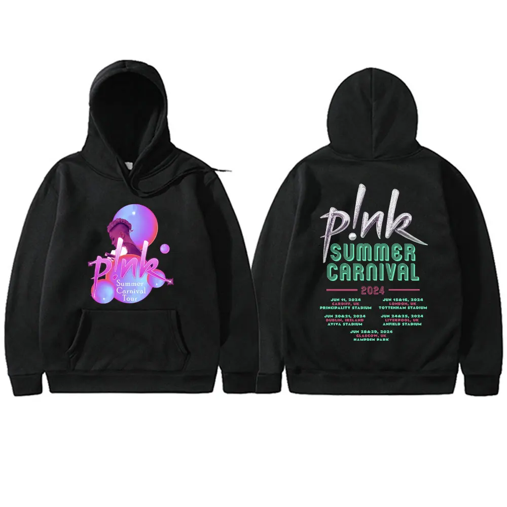 

P!nk Pink Summer Carnival 2024 Festival World Tour Print Hoodie Unisex Art Aesthetic Pullover Men Women Casual Oversized Hoodies