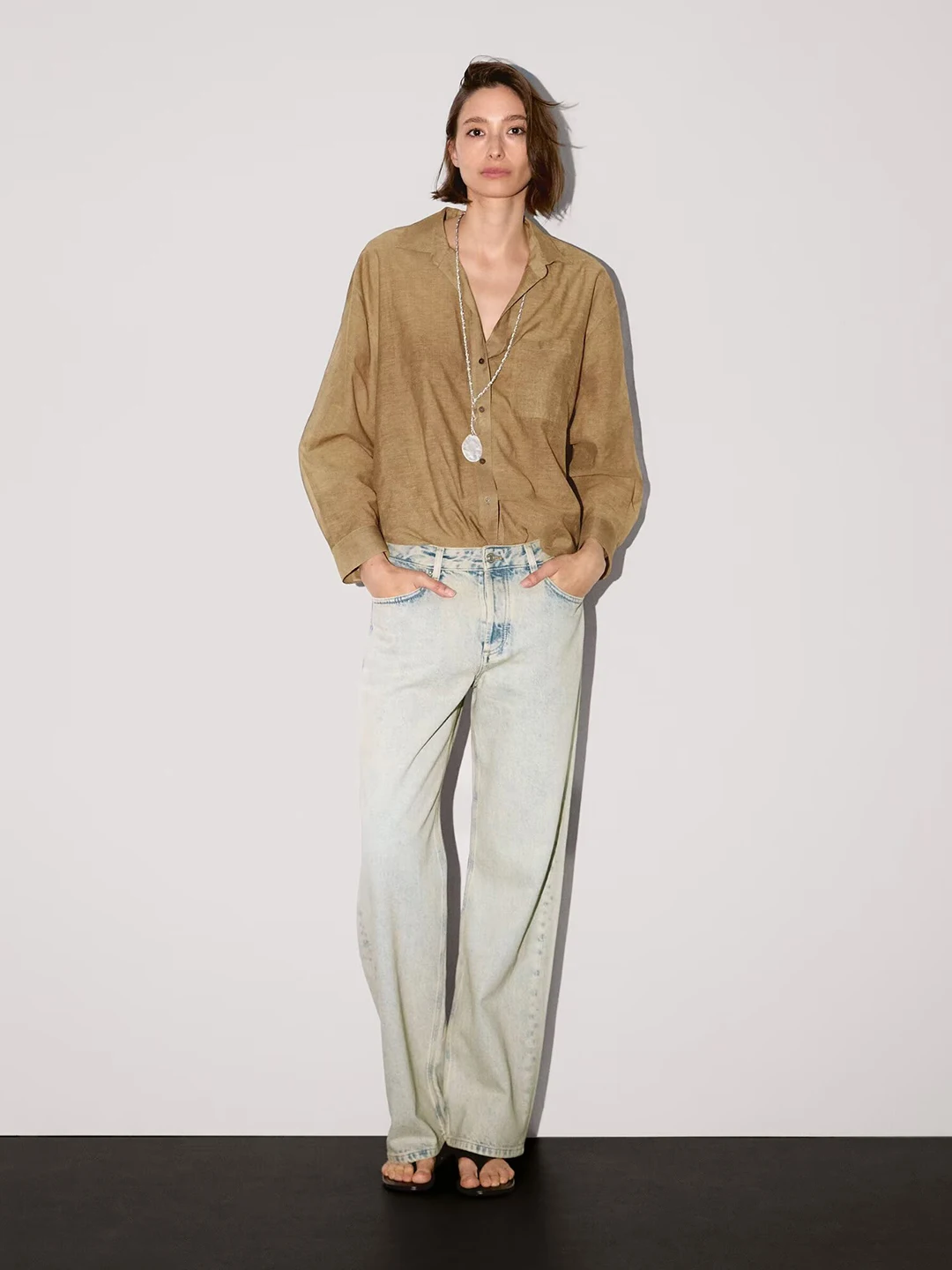 

mat Retro Stripe Long Sve irt Casual Commute Sle Women's Top MD Autumn Winter New Arrival Faion Lady's irt