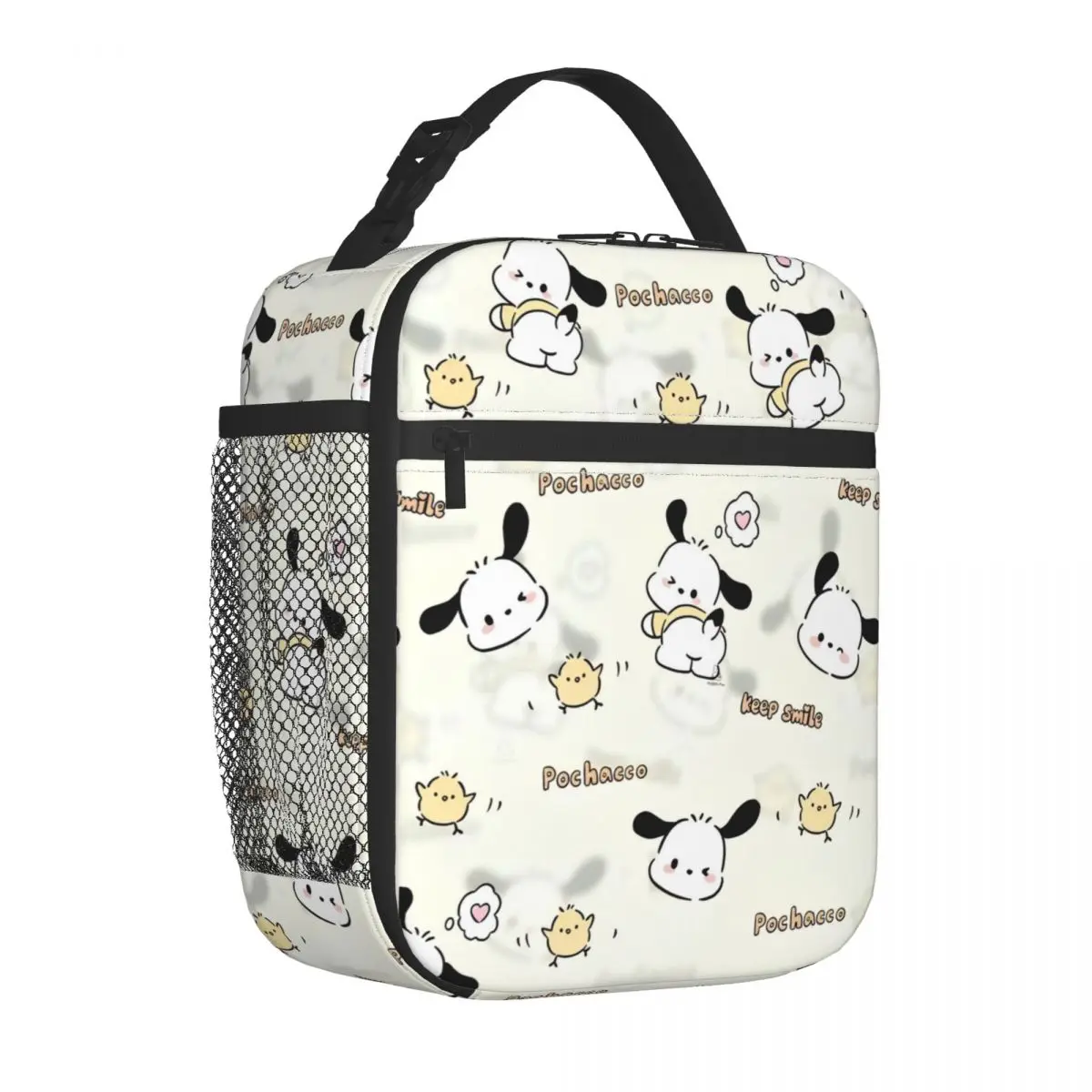 Pochacco Paterrn Dog Cartoon Lunch Bag Casual Lunch Box Office Convenient Thermal Lunch Bags Print Cooler Bag