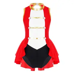 Bambini ragazze Circus costumi Cosplay Halloween Dress Up Clothes bambino maniche lunghe body body nappa Carnival Party tuta