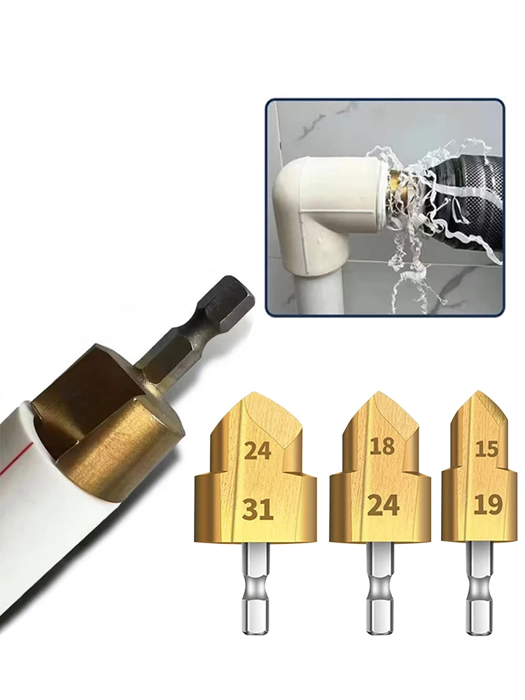 Hexagonal PPR Lifting Drill Bit 20/25/32mm for water pipe maintenance full Open Process PPR lifting hand tool