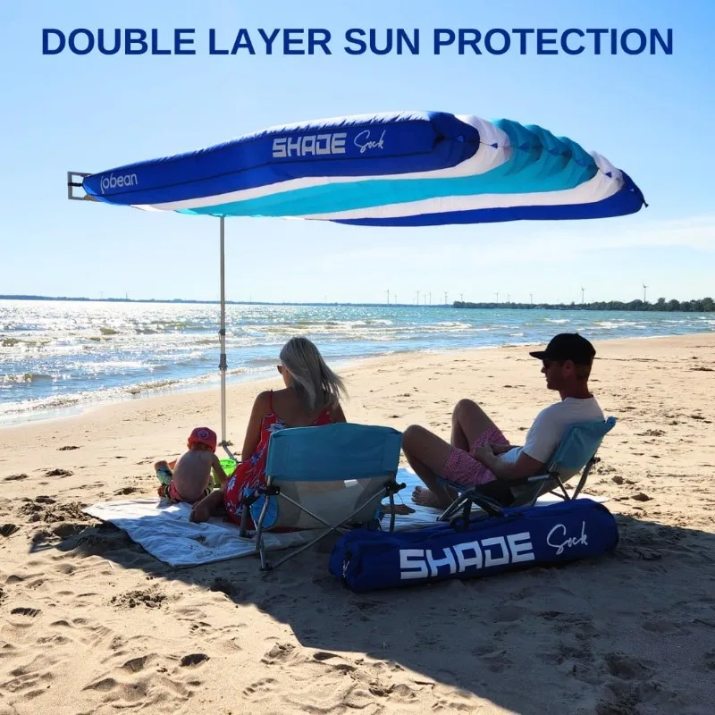 home.– The Ultimate Wind-Inflating, Beach Shade – Silent, Non-Flapping Design, 8x10ft Auto-Directioning Canopy – Light-We