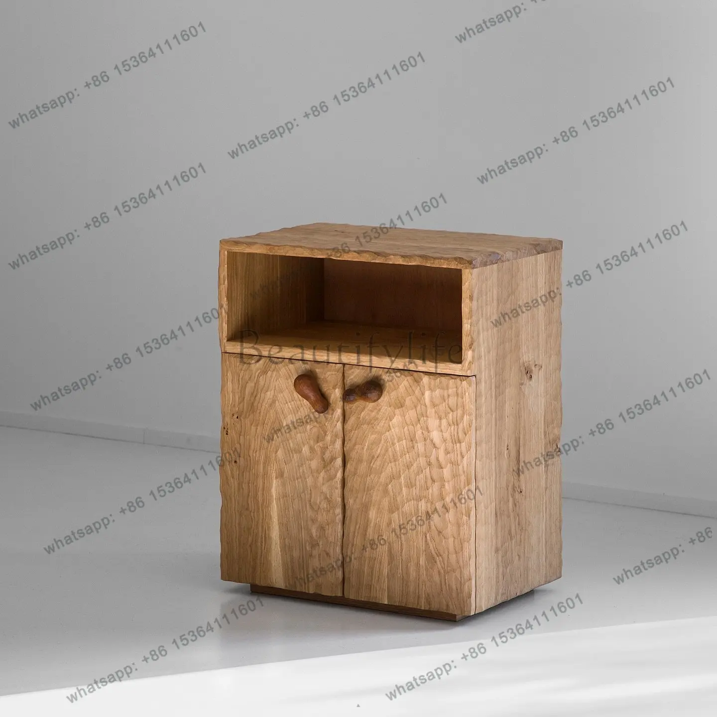 

yj58 Medieval style solid wood bedside table, living room home designer creative retro style bedside table