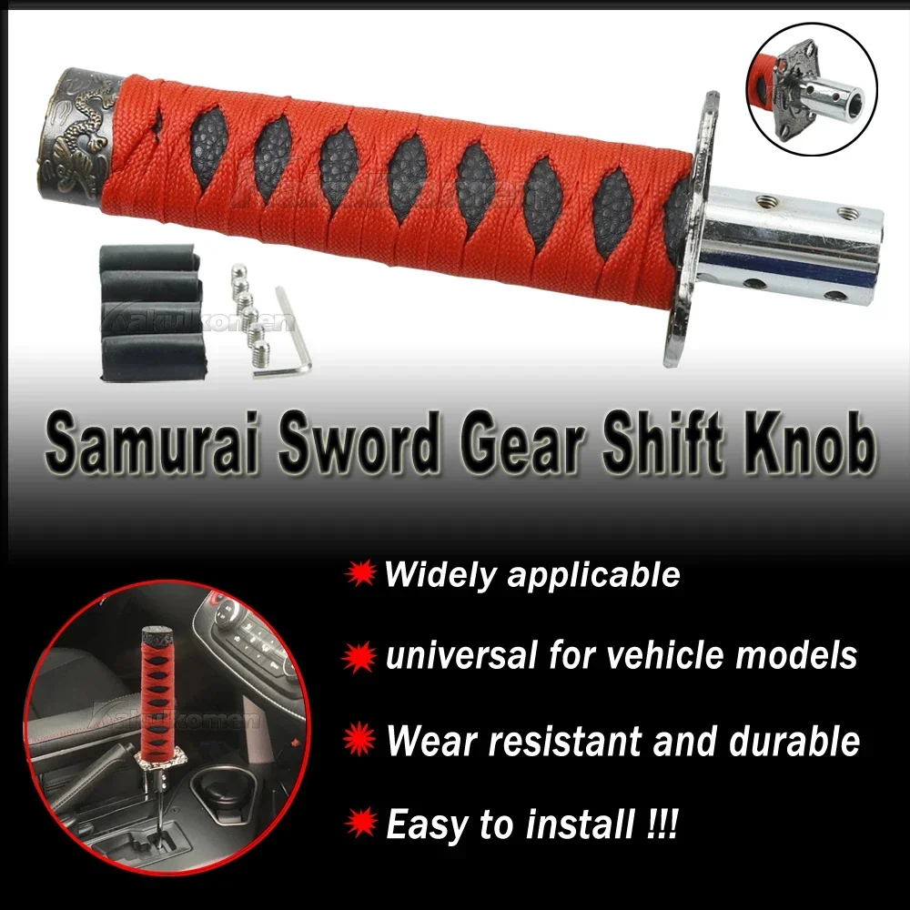 Universal JDM Samurai Sword Shift Knob Samurai knife shift knob with adapter