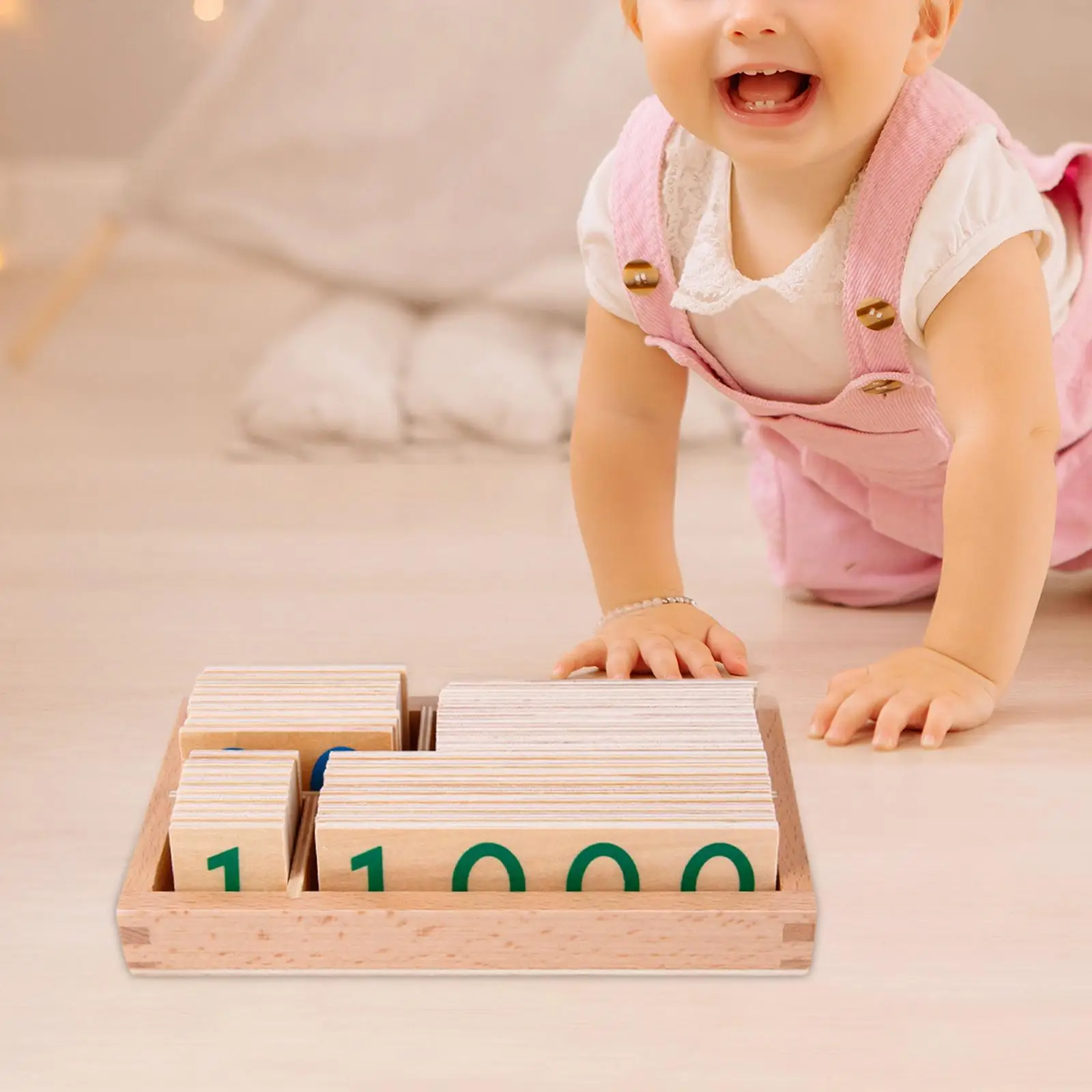

Wooden Number Cards with Box, digital block Toys, Math Number Counting Toys, Learning Education Toy,