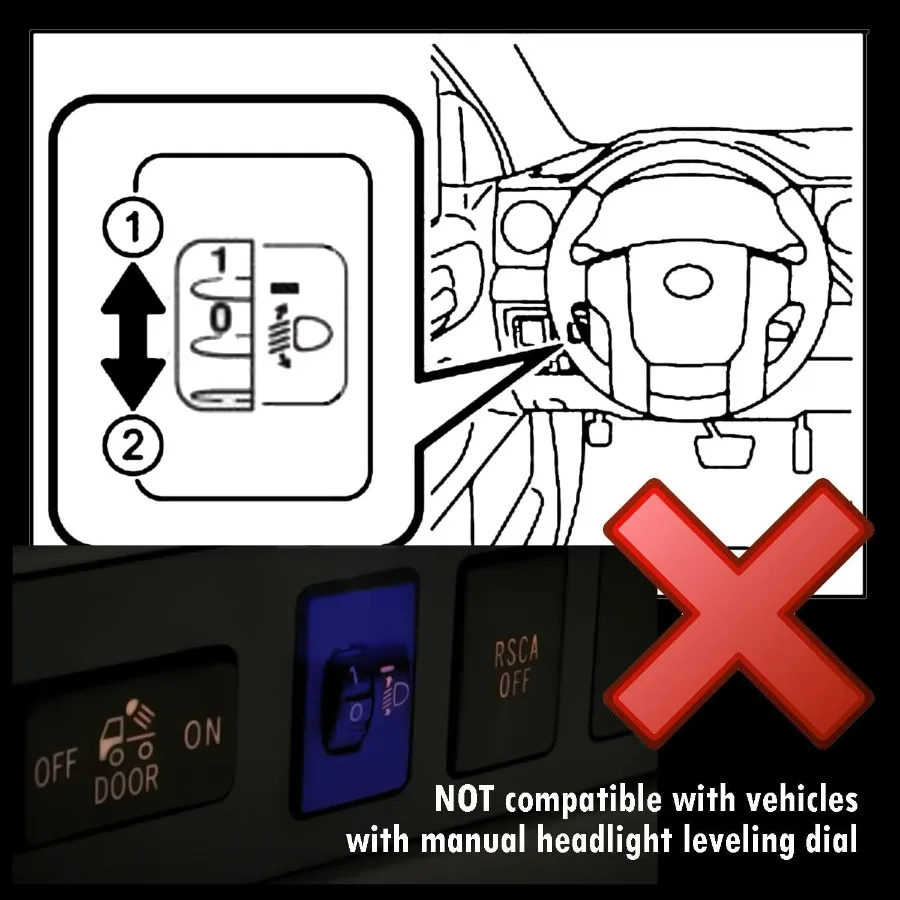 Koplamp voor 20072013 Tundra en 2008-2017 Sequoia compatibel met modellen zonder niveauregelaar en Sequoia-modellen 20122014