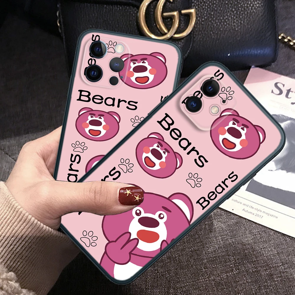 Z89 cute lotso cartoon Soft Case for Soft Silicone phone Case for iPhone 15 14 Plus 13 12 11 X XS XR Pro Max Mini 8 7 Plus