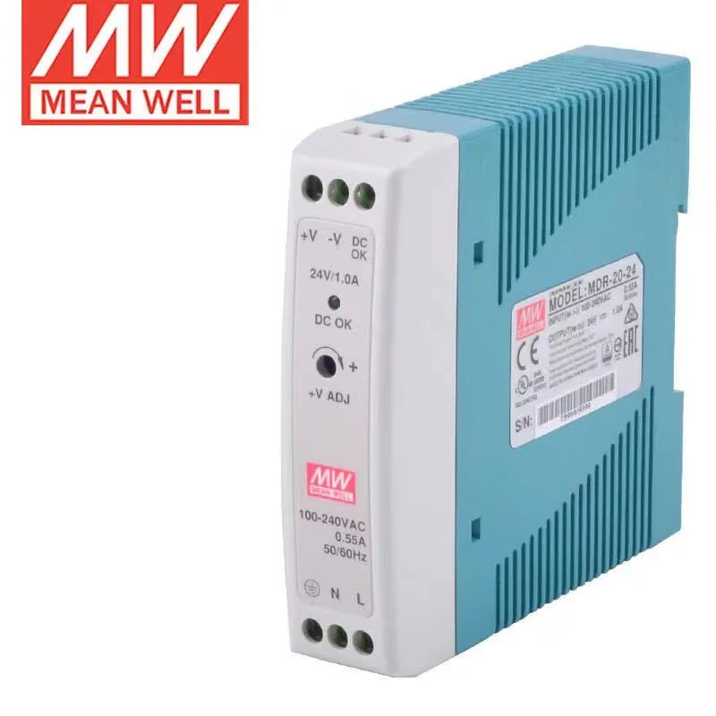 

MeanWELL MDR-20-24 24V 1A 20W Single Output Industrial DIN Rail Power Supply Brand New Original Authentic AC-DC