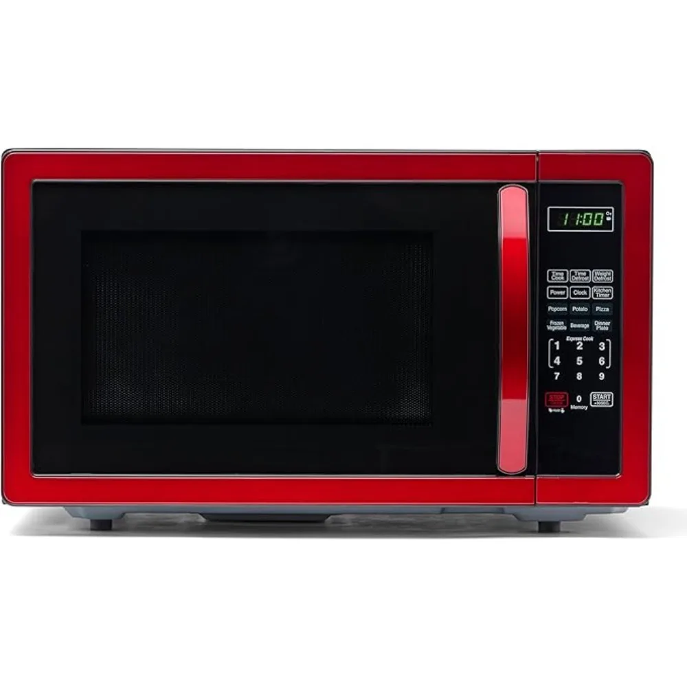 

Microwave Ovens,1.1 Cu Ft, Microwave Oven with LED Lighting and Child Lock, Easy Clean Grey Interior, Microwave Ovens