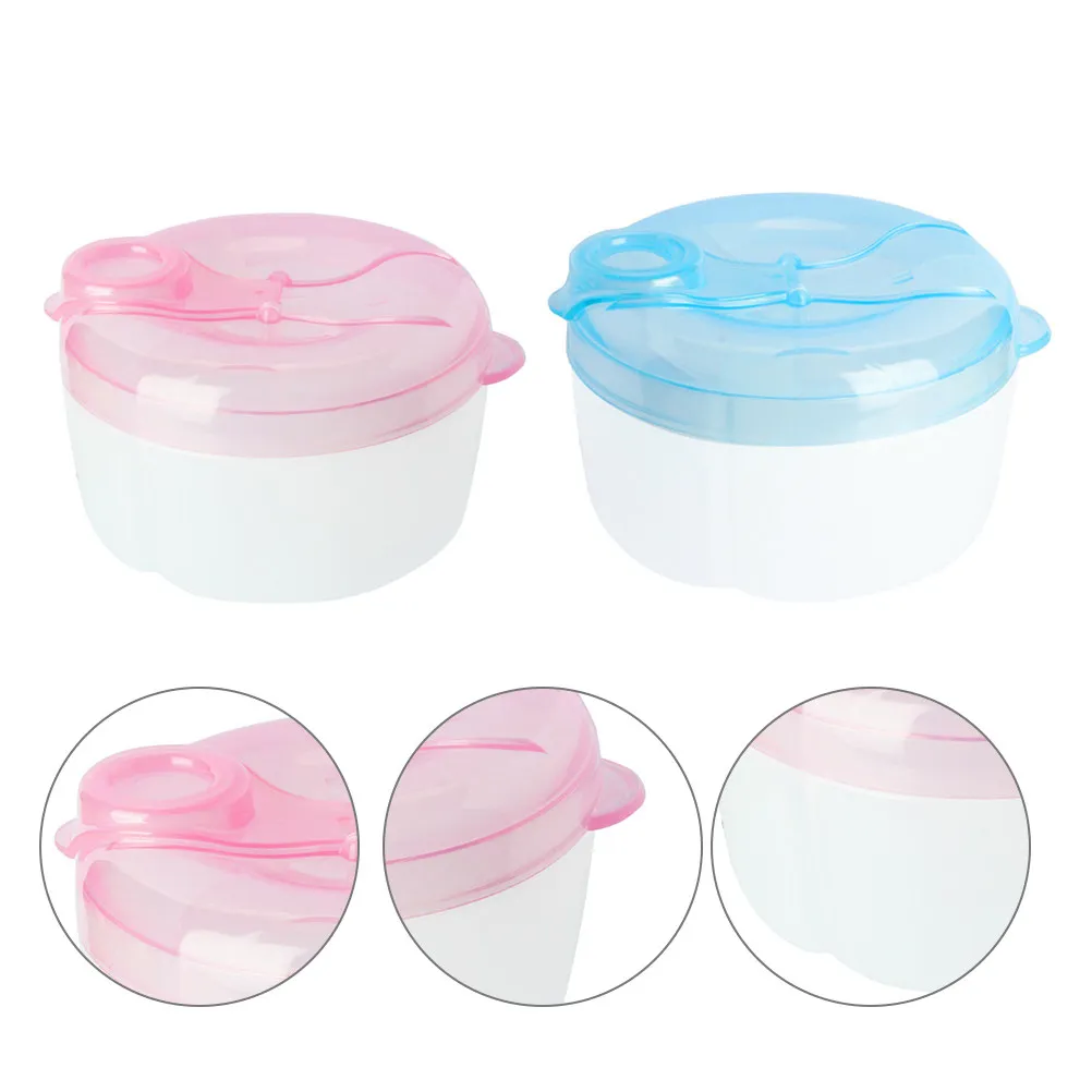 

2Pcs Rotatable Baby Milk Powder Storage Box Portable Infant Formula Container Travel Baby Food Box Leakproof Large Capacity