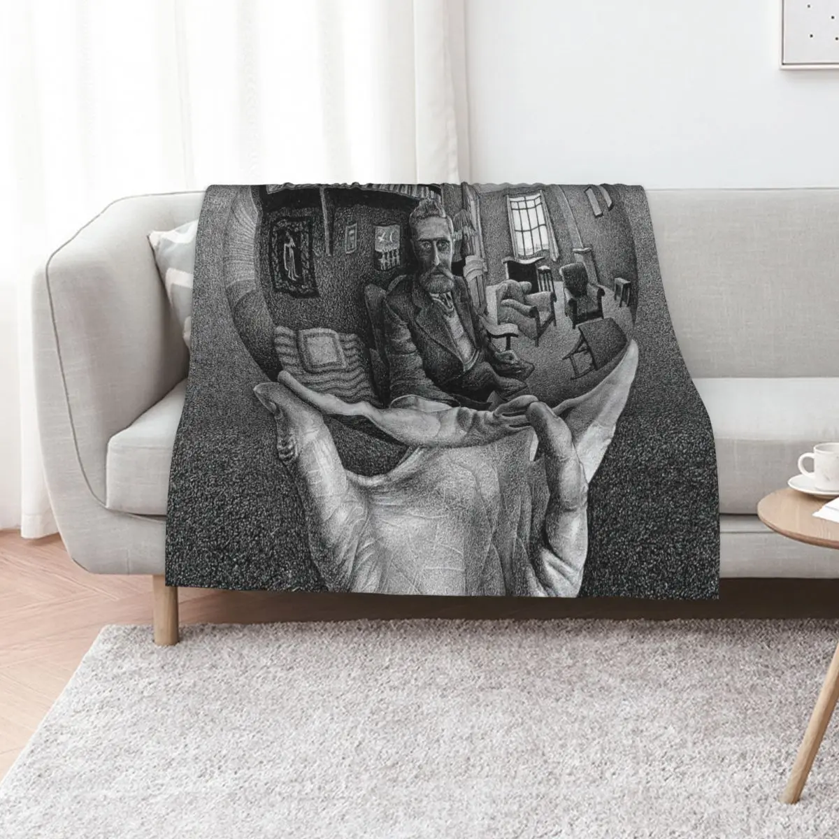 Escher - Hand with Reflecting Sphere Throw Blanket Loose Luxury Brand Fashion Sofas Blankets For Baby Thins Nap Blankets
