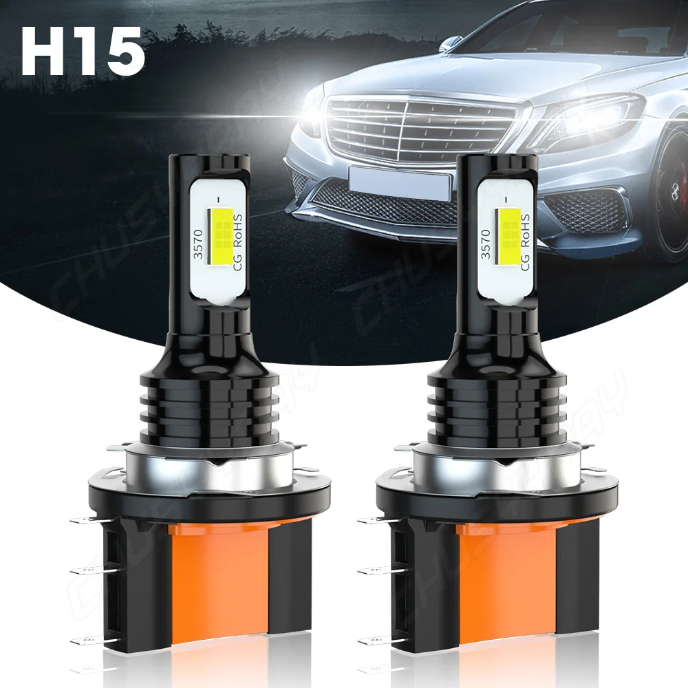 CHUSYYRAY Car lights 2x H15 led Headlight Kit High Beam DRL Compatible For Mercedes-Benz Sprinter 2500 2019-2020 car accsesories