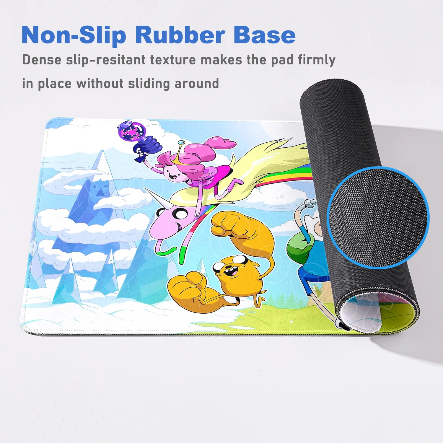 Adventure Time Cartoon Mouse Pad Anime Speed Deskmat Gamer Mousepad XXL Laptop Gaming Mats For Office Carpet Lock Edge Table Pad