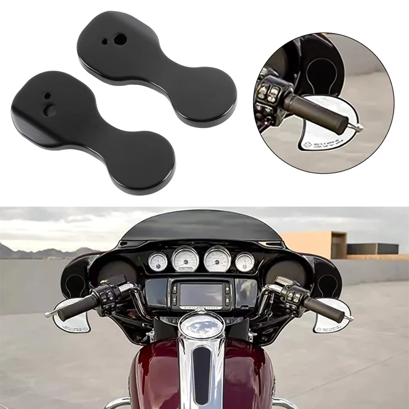 

For Harley Touring Batwing Bagger Electra Street CVO Tri Glide Ultra Classic 2014-2022 Motorcycle Black Mirror Brackets Adapter