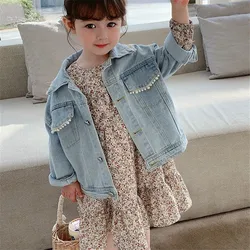 Fashion Denim Jacket Girls Coat Spring Autumn Children Outerwear Kids Casual Jackets