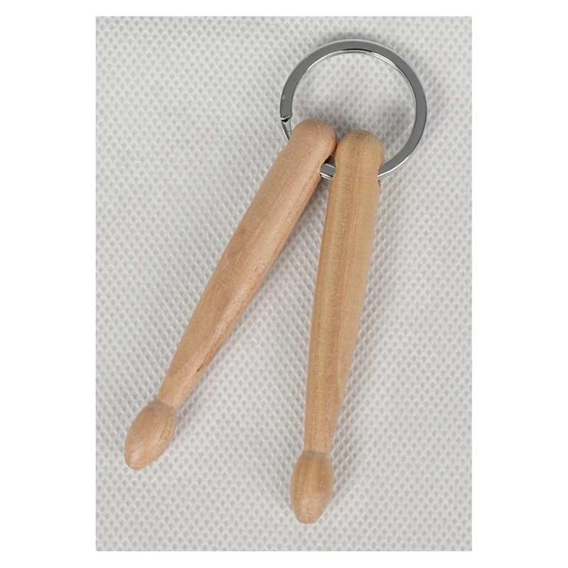 90X Mini Drum Stick Key Chain Wooden Drum Stick Key Ring Percussion Stick Buckle Ring Drumstick Jewelry