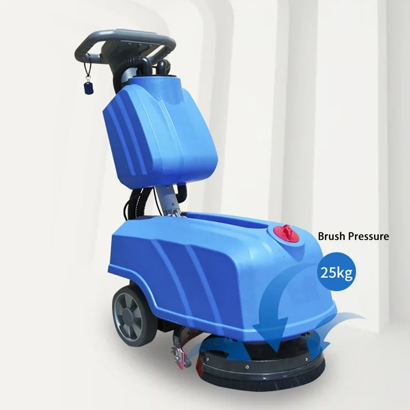 Foldable Auto Cleaning Scrubber Small Industrial And Commercial Floor Scrubber Hand Push Cleaning Waxing Machine Sweeper Cleaner