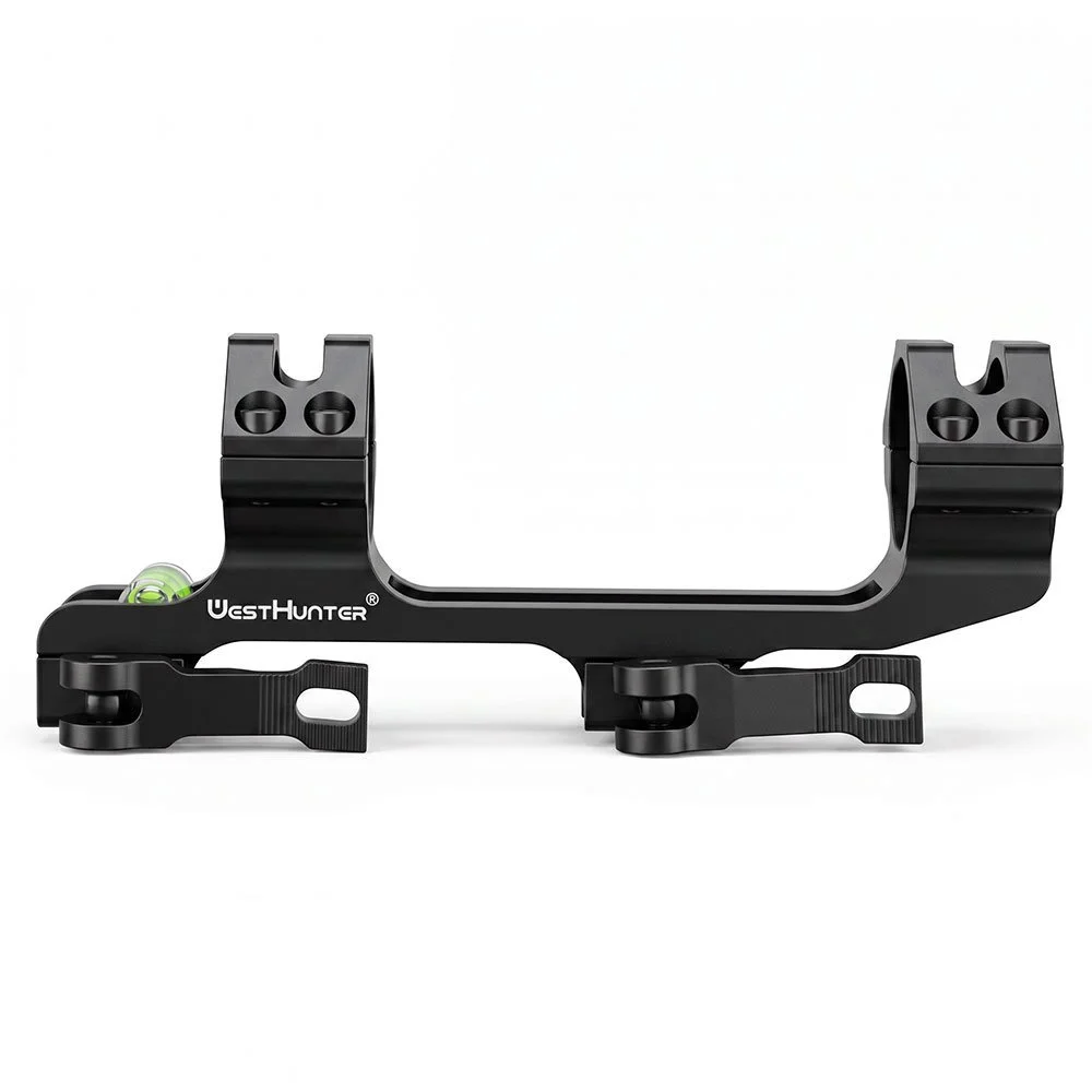 WESTHUNTER Quick Release One Piece Picatinny Scope Mount 25.4mm/30mm Riflescope Rings Bubble Level Fit 20mm Rails