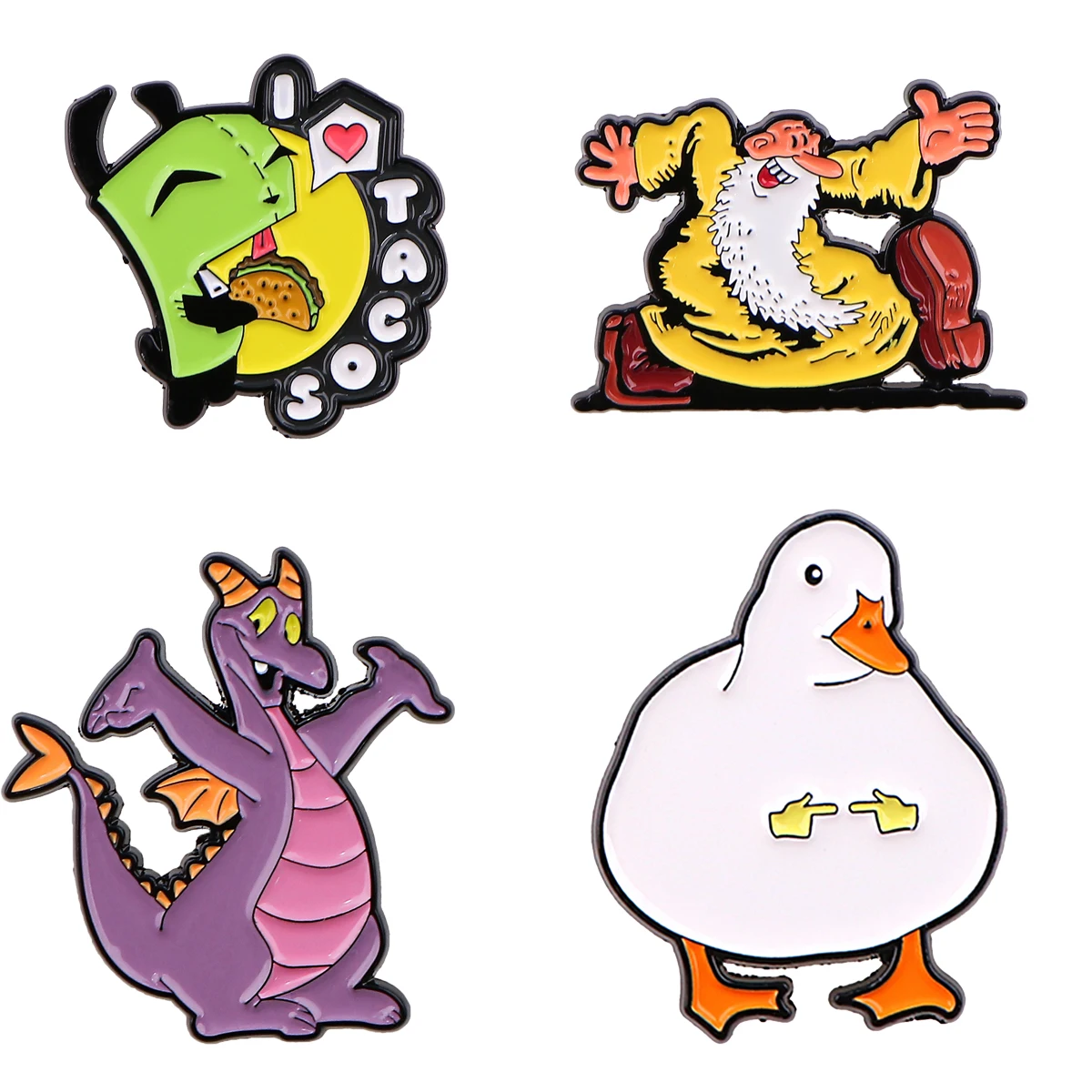 Funny Goose Enamel Pins Cartoon Brooch Clothes Backpack Lapel Badges Fashion Cosplay Accessories For Friends Gifts Cosplay
