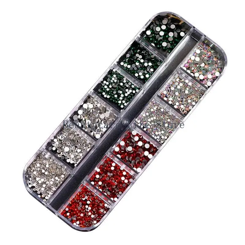 652C Art Strassstones runde Flachback -Kristallnagel -Edelsteine ​​für Nägel Kunst Handwerk DIY