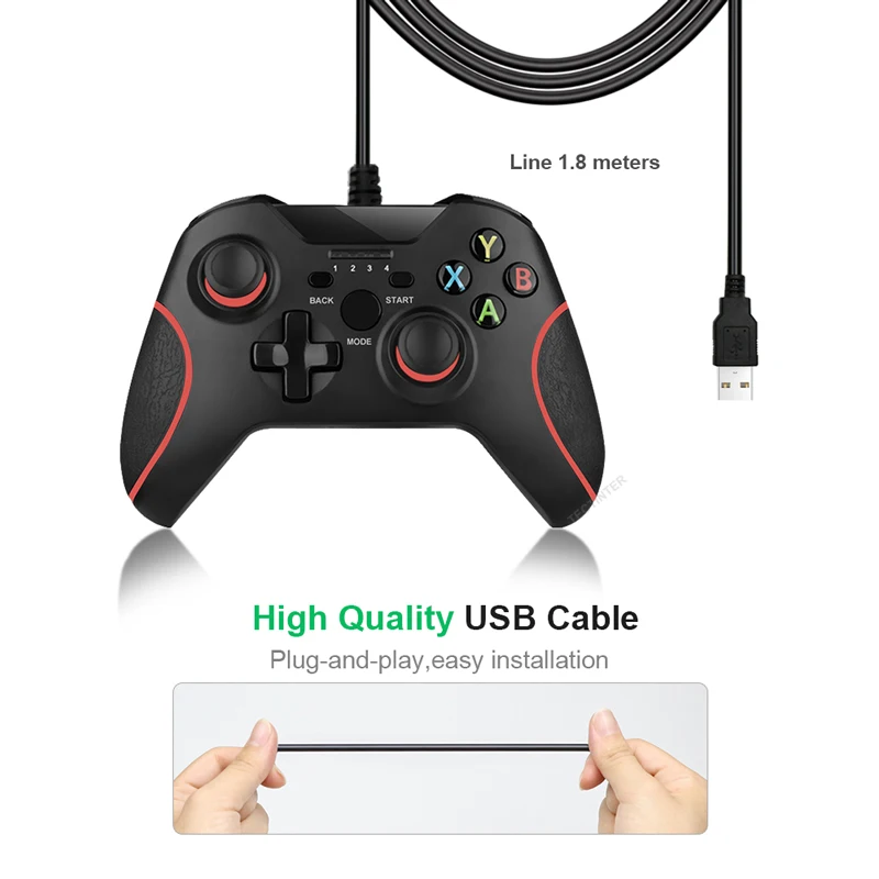 Wired USB Gamepad For PS3 Console For Sony PS3 Joystick For Android Phone Joypad Accessories USB PC Controller Game Accessories