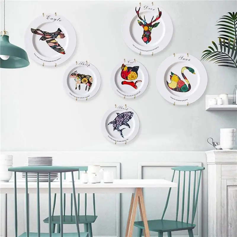 THIVN-32X Plate Hangers For The Wall 6 8 10 12 Inch,Wall Plate Hangers Decorative Plate Hangers Invisible Wall Plate Holders