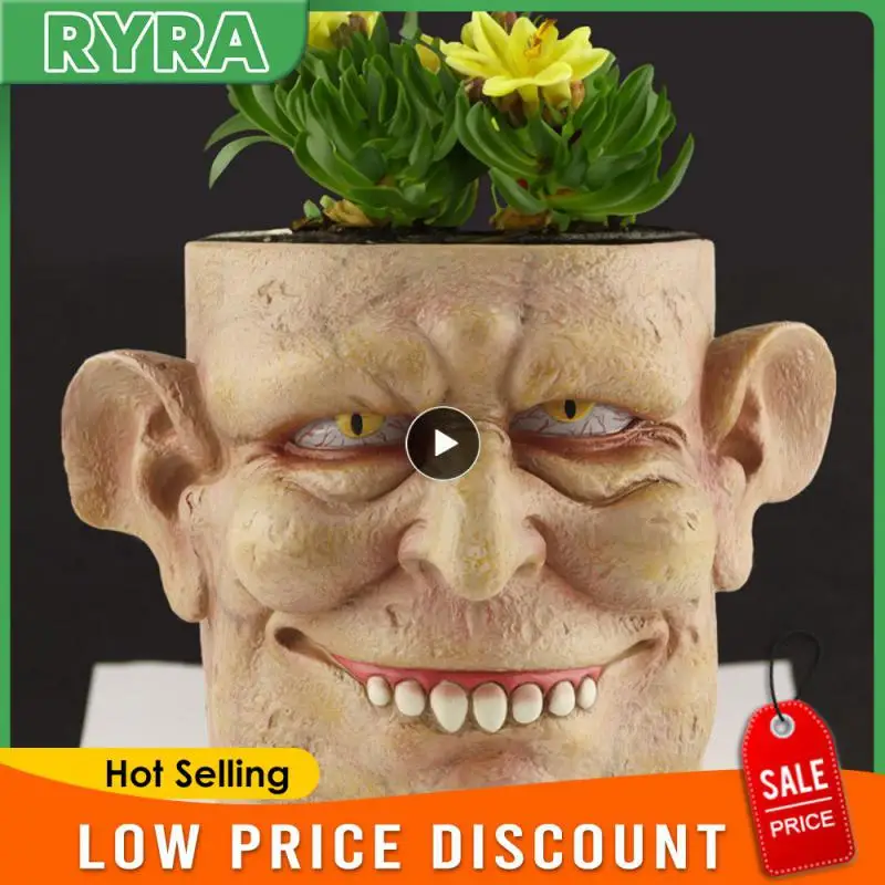 Creative Garden Accessories Multi-function Creative Durable Unique Interesting Facial Avatar Decoration Ornaments Colorful Trend