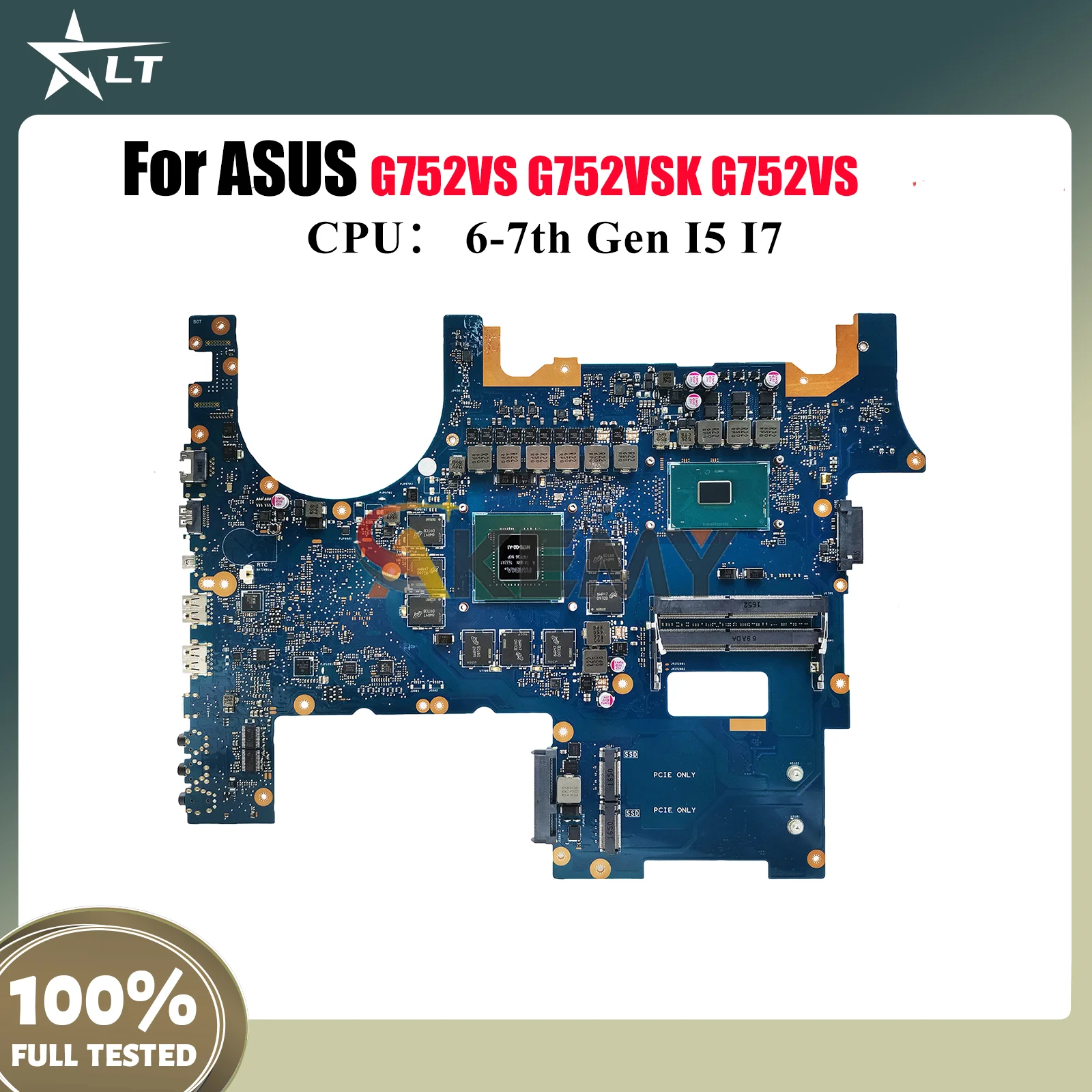 

G752VS Laptop Motherboard For ASUS ROG G752V GL752VW G752VSK GL752VL G752VS Notebook Mainboard With I5 I7 CPU 100% tests OK stk