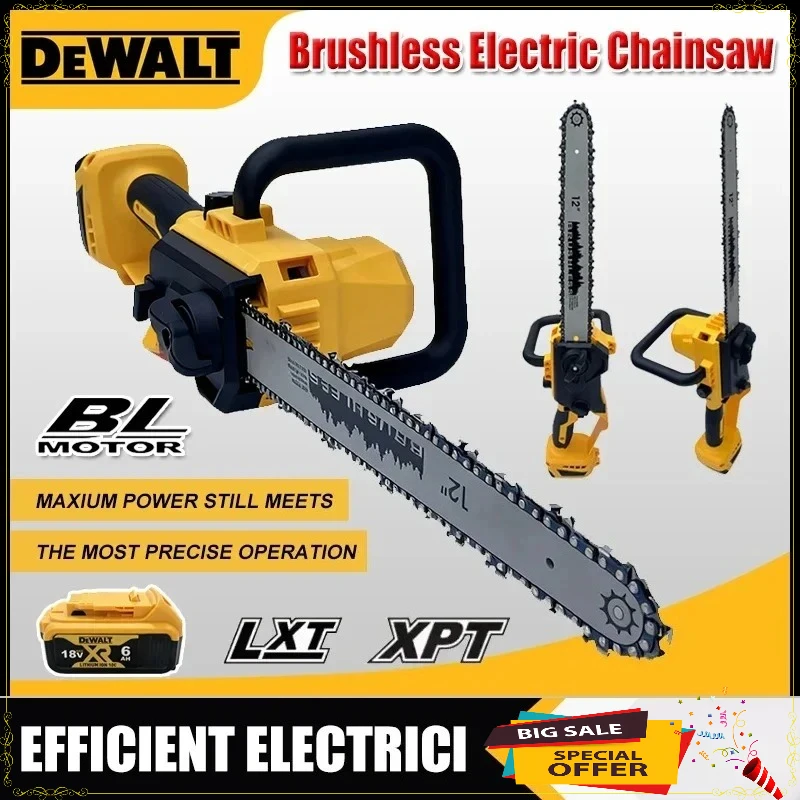 

Бесщеточная цепная пила Dewalt с автоматической смазкой, аккумуляторная, для обрезки деревьев и распиловки древесины, электрический инструмент