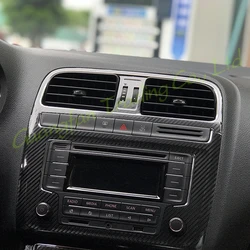 3D/5D Carbon Fiber Car Interior Center Console Cover Color Change Molding Sticker Decals For Volkswagen VW POLO MK5 2011-2018