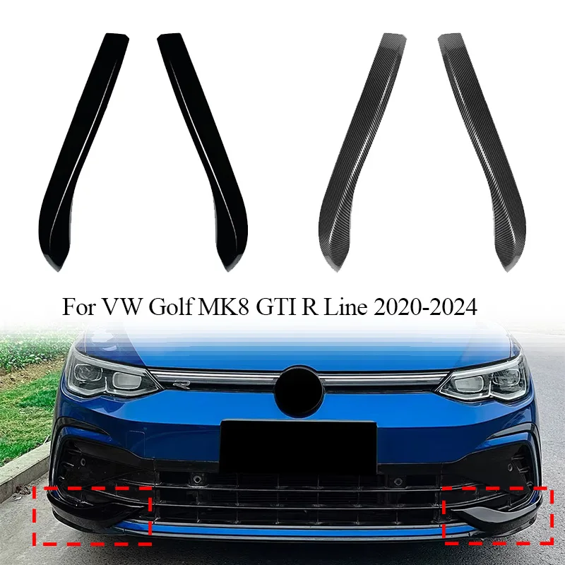 

Front Bumper Side Corner Vent Splitter For VW Volkswagen Golf 8 Rline GTI 2020-2024 Car Spoiler Body Kits Decorative Accessories