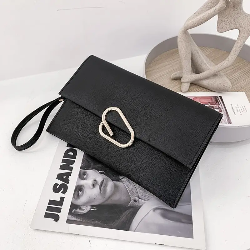 Elegant Ladies Envelope Clutch Bag Fashion Soft PU Leather Single Shoulder Crossbody Bags Chains Purses Handags for Party