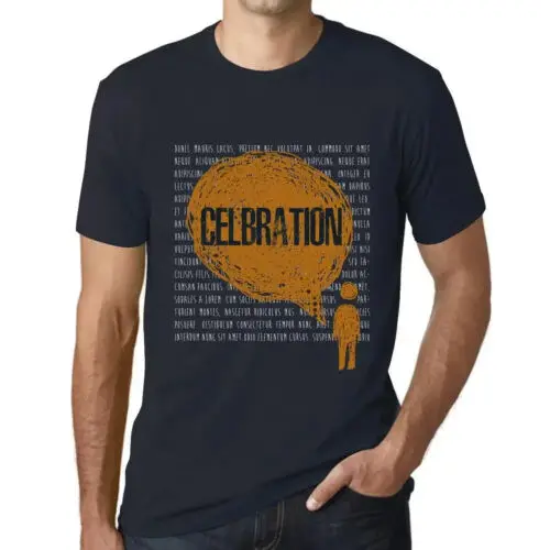 Heren Grafisch T-Shirt Gedachten Viering – Thoughts Celbration – Eco-vriendelijk