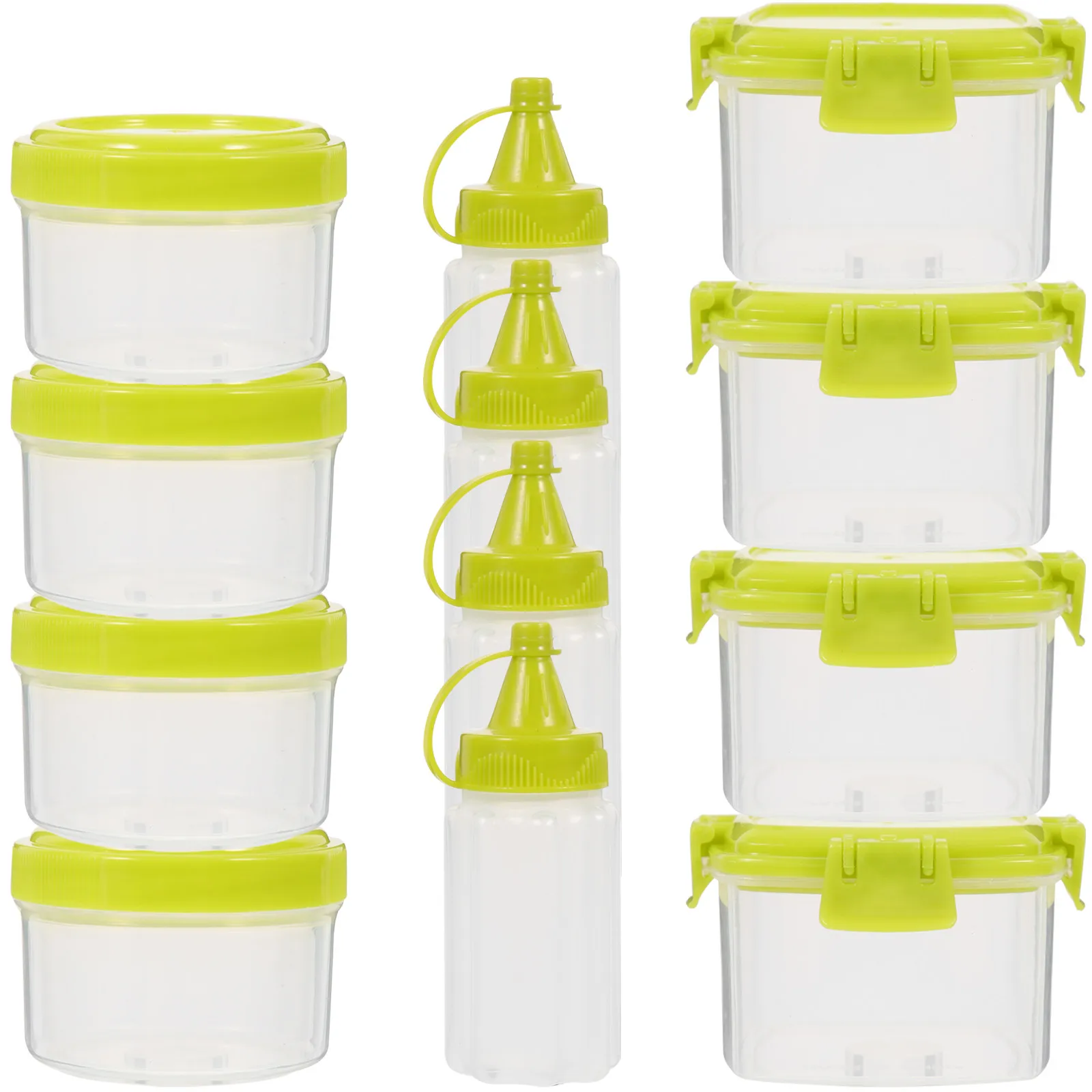 

Набор многоразовых пластиковых контейнеров для соусов: квадратные емкости для приправ, герметичные банки для хранения продуктов, бутылки для заправки салатов и соусов для барбекю