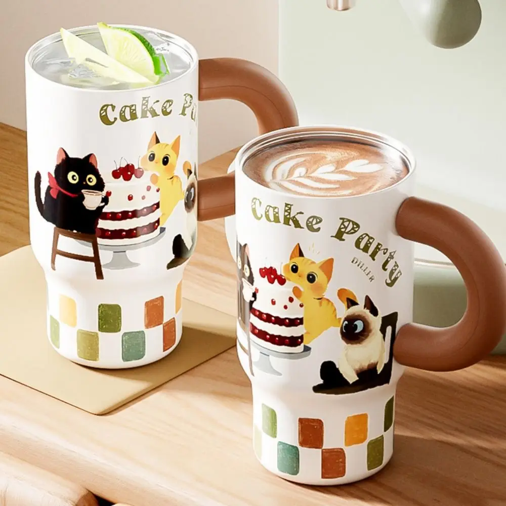 

Соломенная вакуумная чашка 1000 мл, большая емкость, бутылка для воды из нержавеющей стали 316, съемный чайный магазин, герметичный стакан для улицы