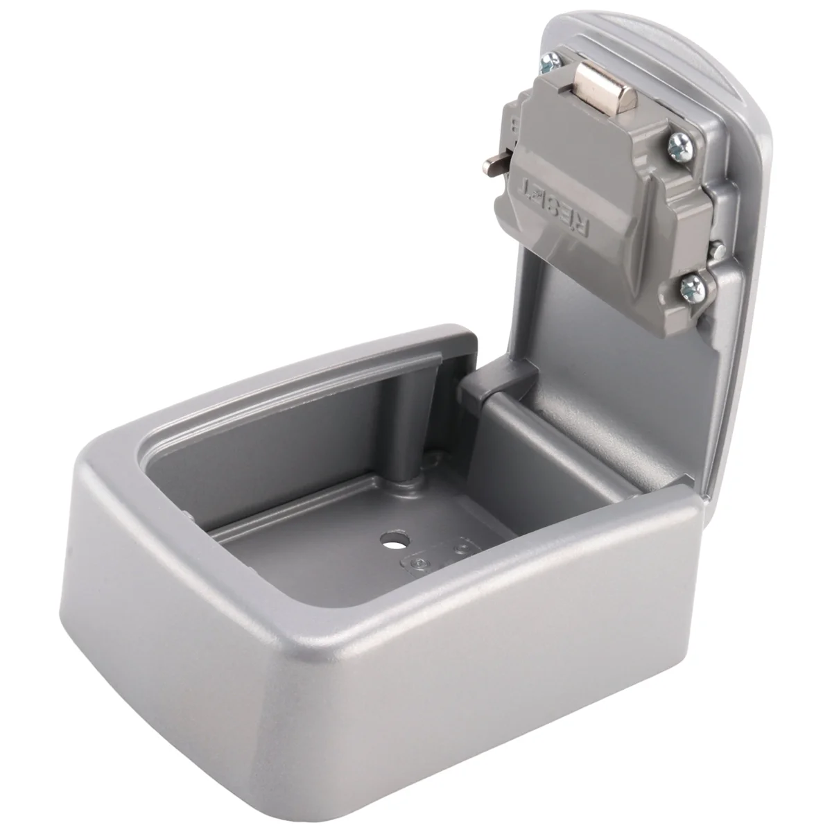 耐候性セキュリティキー収納ロックボックス、壁掛け、ハウスキー用4桁コンビネーションロックボックス、シルバー