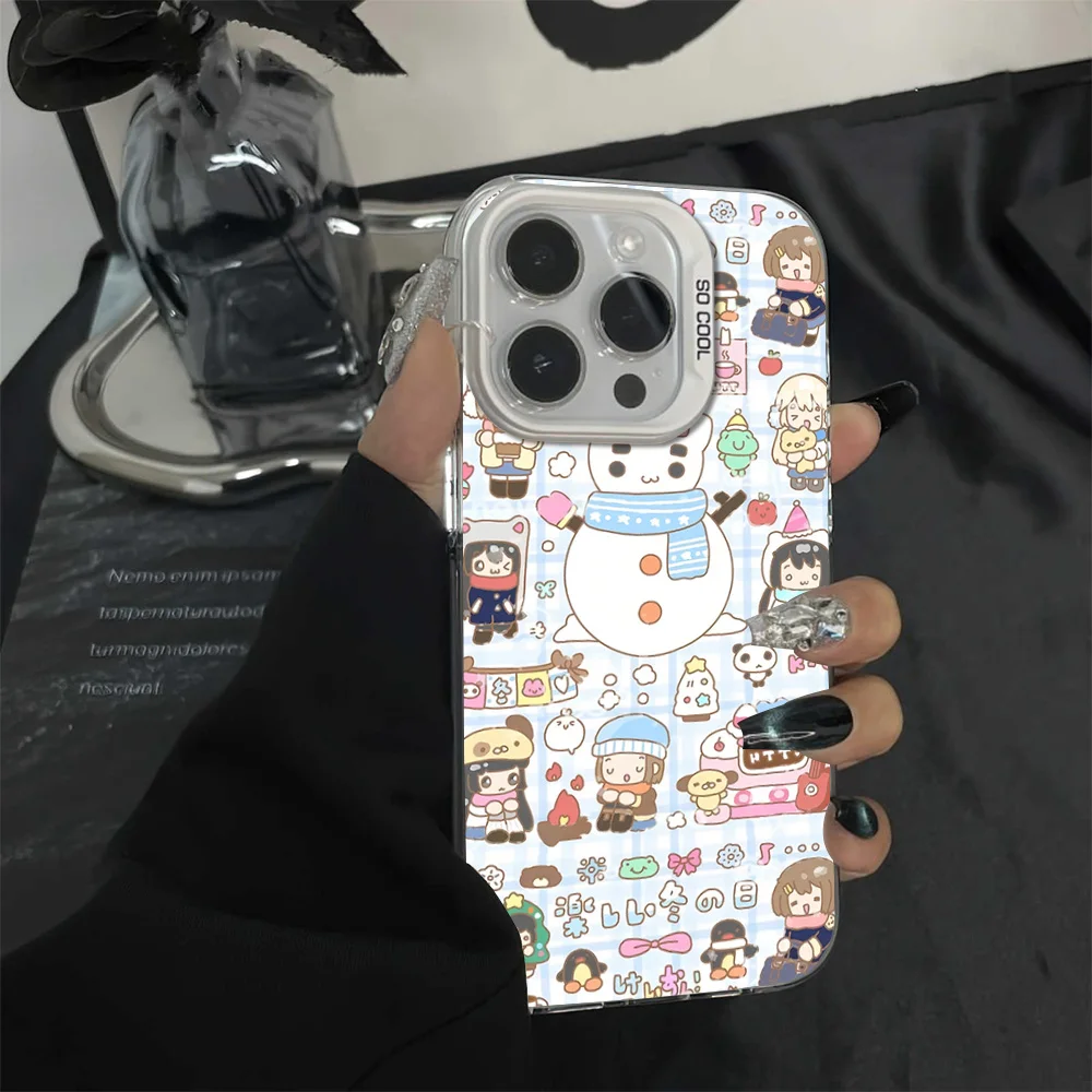 

Bilibili K-K-ON! Phone Case For iPhone 16 12 13 14 15 Pro Max Plus Color Electroplated Silver IMD Laser Cover