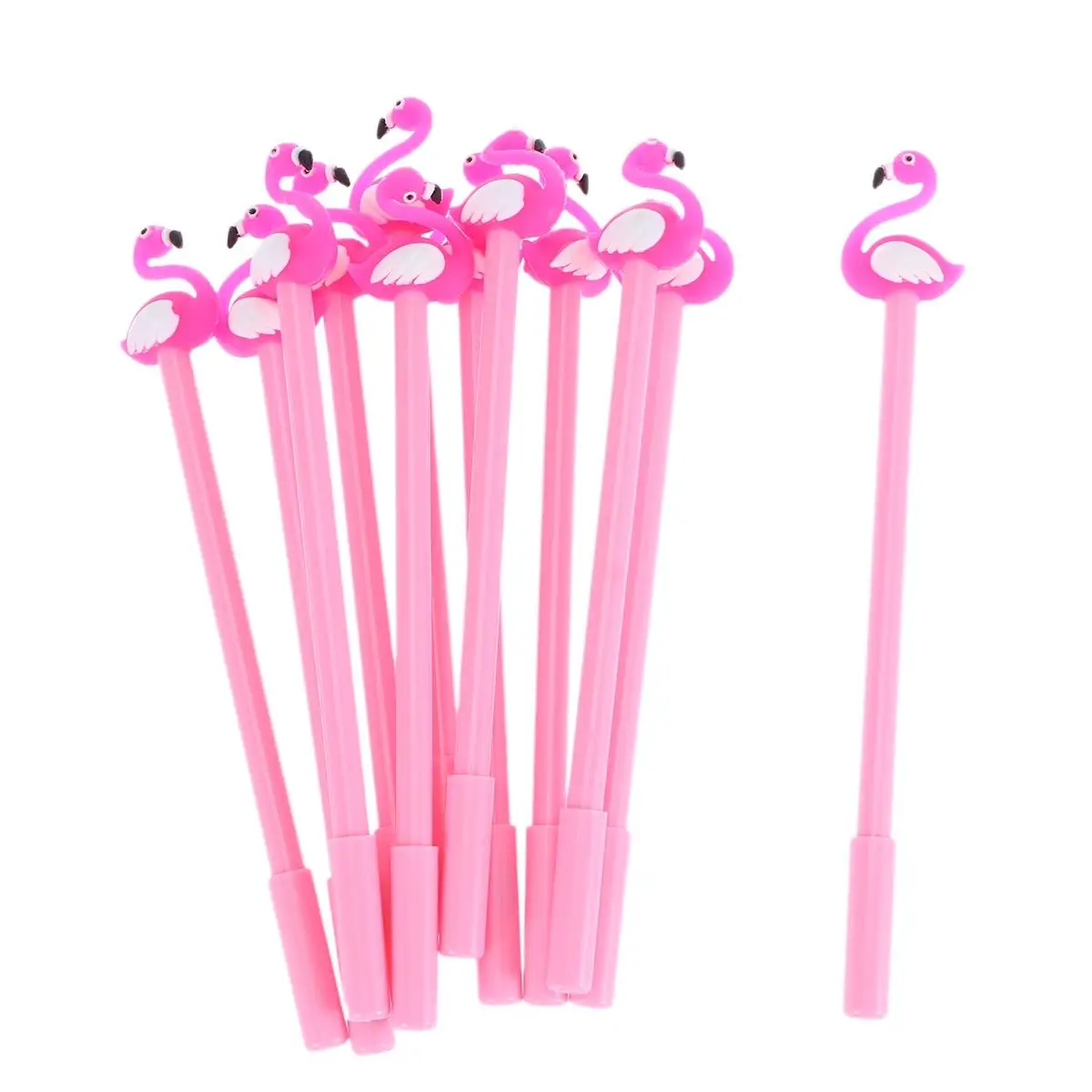 12 Pcs Flamingo Gel Pens School Office Supplies Christmas Writing Black Ink Student Stationery