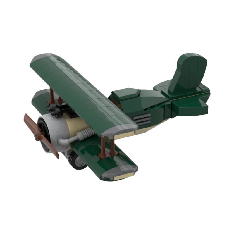 

201 pcs MOC Explorer Biplane Model Building Block Set, Vintage Airplane DIY Assembly Toy, Educational Blocks, Holiday Gift