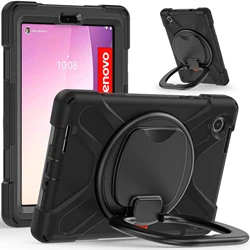 Stand Case For Lenovo Tab M8 4th Gen 2024 2023 TB300 TB301 FU XU Heavy Duty Cover With 360 Rotatable Handle Grip Shockproof Capa
