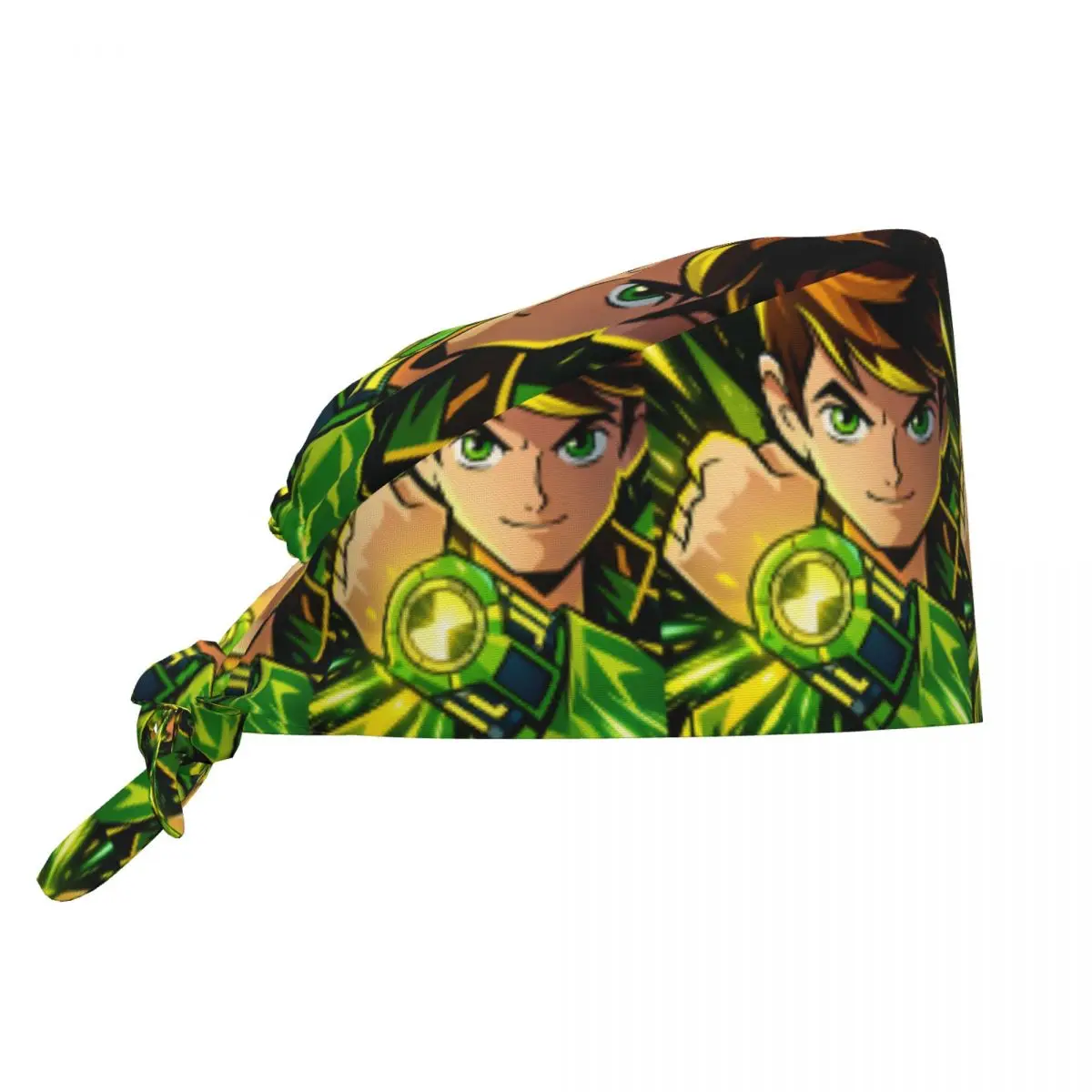 Working Caps For Unisex Women Ben 10 Cartoon Nurse Hat Adjustable Scrub Caps Fashion Bandage Tie Back Graphic Medical Cap