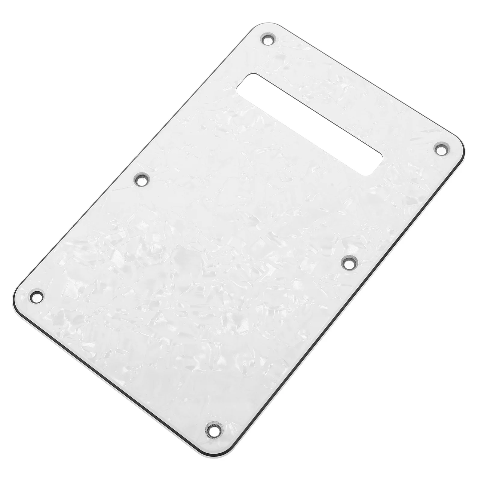 

2Pcs Electric Guitar Back Plate Replacement Plastic Tremolo Cavity Cover 6-Hole Rounded Edge Guitar Protector Plate