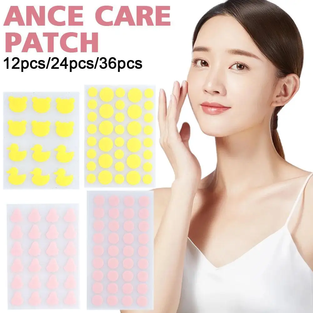 Pimple Patch Acne Remoção Skin Care Adesivos, adesivos invisíveis coloridos, corretivo original, Face Spot Beauty Makeup Tool, 12 pcs, 36pcs