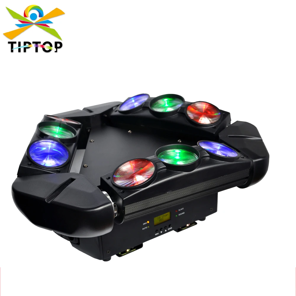 

TIPTOP New TP-L1026 9x10W RGBW COB Led Moving Head Spider Light Ultimate Rotation Disco/Club Super Beam Effect 9 Head Bird LED