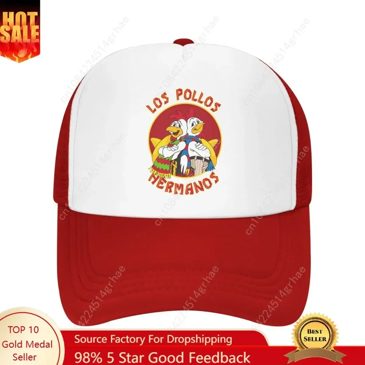 

Unisex Los Pollos Hermanos Mesh Baseball Cap Snapback Caps Breaking Bad Chicken Brothers Hats Breathable Trucker Cap Summer