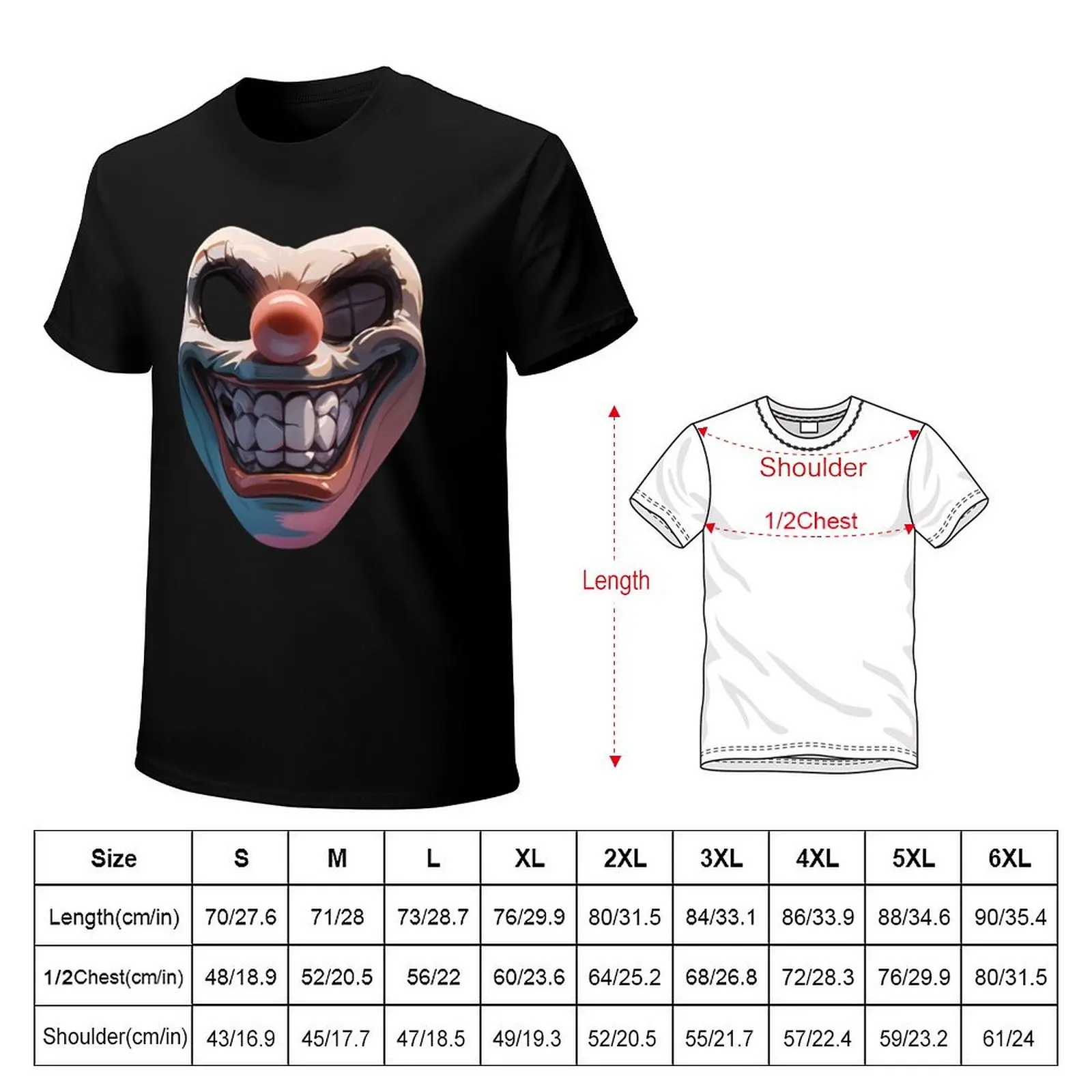 Twisted metal mask sweet tooth T-Shirt Basic Tee Shirt for Everyday Outfit