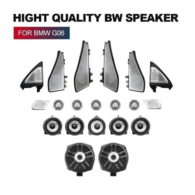 

Luminous Horn Cover Plate Atmosphere Light Modified For BMWx6 G06 Car Shape Door Speaker Decoration Strip Cover And Trim