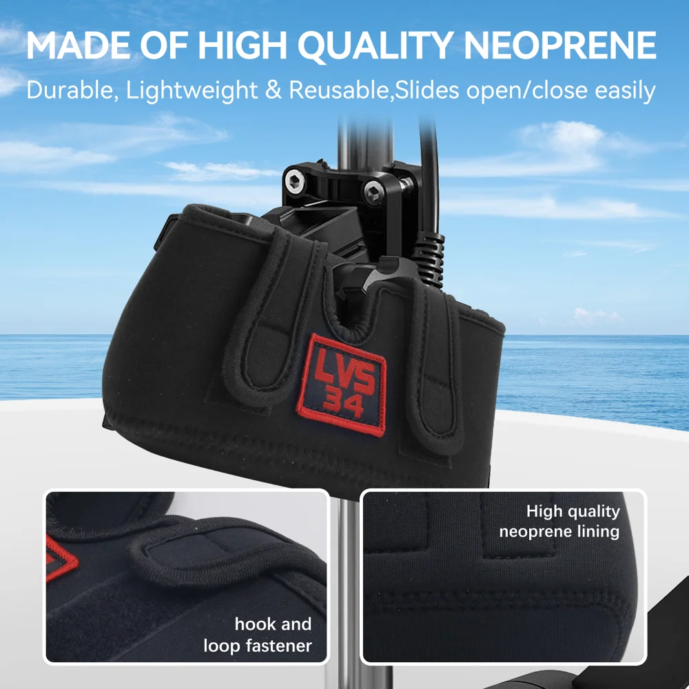 Neoprene Transducer Cover for Garmin Livescope Plus LVS34 - Protective Travel Case for Boat Fish Finder Sonar Sensor